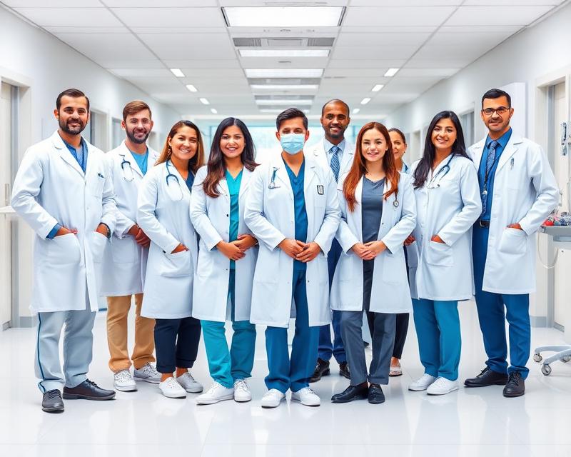 Healthcare professionals collaborating